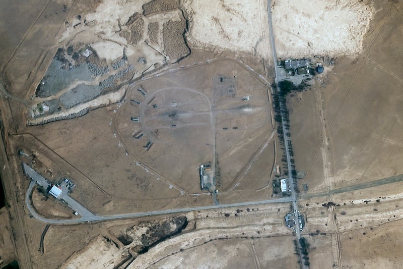 A missile defence site at Isfahan, Iran, photographed by Planet Labs on Monday, April 22. Satellite photos suggest an apparent Israeli retaliatory strike against a Russian-made air missile battery, contradicting denials by officials in Tehran. AP Photo