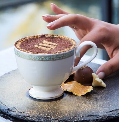 Enjoy a gold cappuccino for the price of a regular one at Sultan's Lounge. Photo: Jumeirah Zabeel Saray