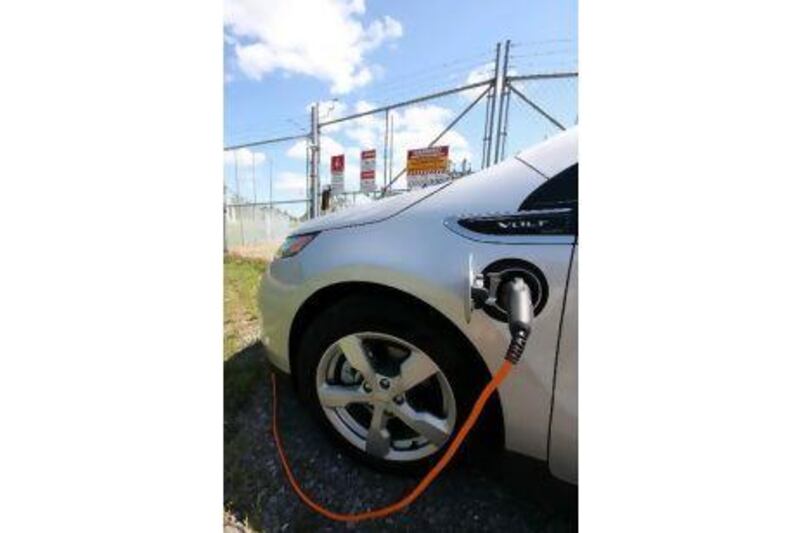 The Volt's charge can last for up to 80km.
