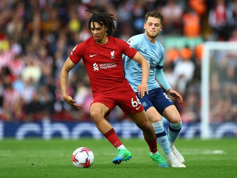 Trent Alexander-Arnold – 7. Dictated the play in the first half and was unlucky not to get an assist from Nunez’s effort. Worked hard to ensure that space down the right channel wasn’t exploited.  Reuters