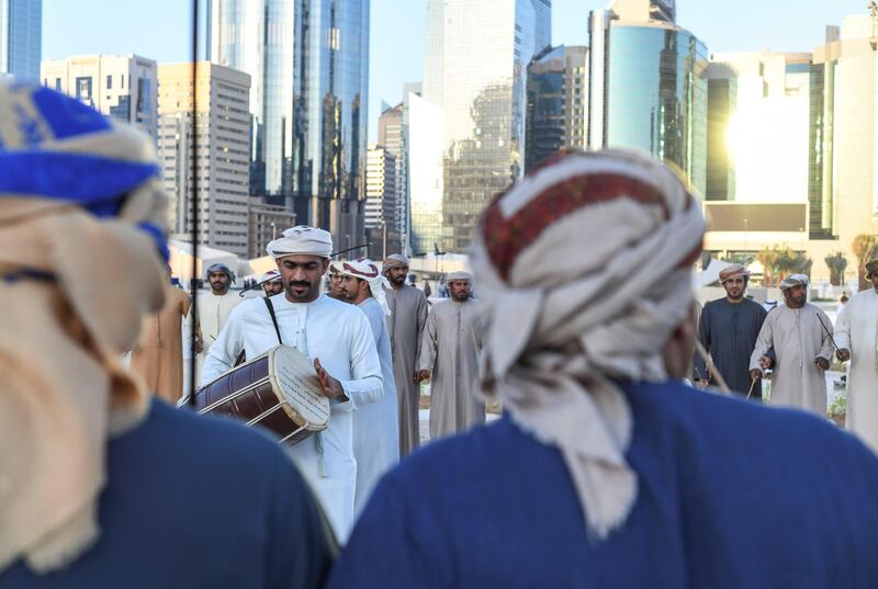 Abu Dhabi, United Arab Emirates - Various activities being showcased of Abu DhabiÕs history on the opening evening of Qasr Al Hosn, a historical landmark on December 7, 2018. (Khushnum Bhandari/ The National)
