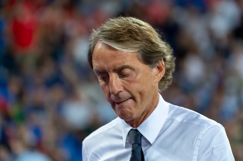 Italy head coach Roberto Mancini. AP