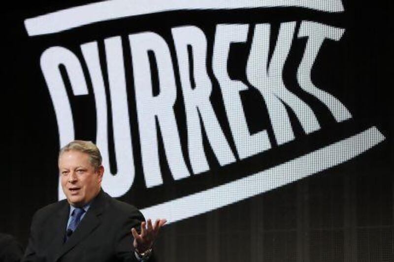 Former US vice president Al Gore, the co-founder of Current TV.