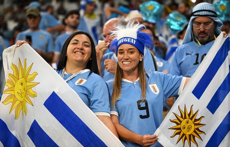 Uruguay's fans enjoy the pre-match atmosphere. Getty Images