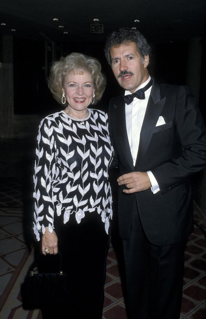 Betty White and Alex Trebek during Jewish National Funds Annual Tree of Life Awards at Sheraton Premiere Hotel in Los Angeles, California, United States. (Photo by Ron Galella/Ron Galella Collection via Getty Images)
