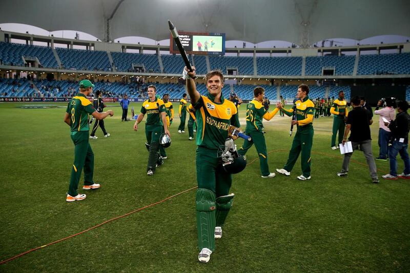 South Africa celebrate a first victory in an ICC World Cup event with the Under 19 title on Saturday, March 1, 2014. Francois Nel / Getty Images