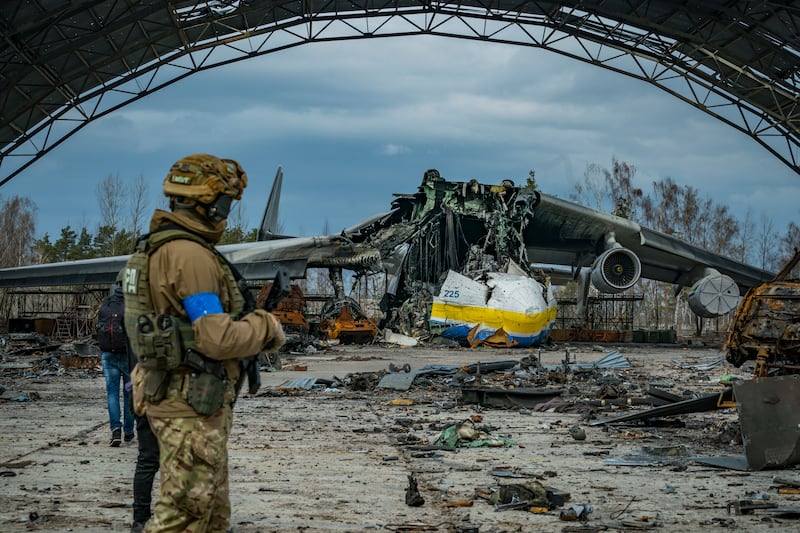 Hostomel cargo airport was a Ukrainian resistance symbol as Russia struggled to secure a foothold in Kyiv early in the war. Getty Images