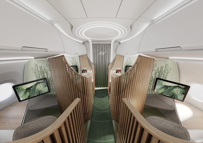 Could flying in the future look like this? Crystal Cabin Awards 2022's shortlisted designs range from innovative cabin designs to sustainable concepts. Photo: Crystal Cabin Awards