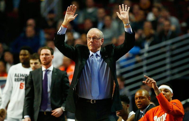 Syracuse coach Jim Boeheim during the 2016 NCAA Tournament in Chicago, Illinois. Jamie Squire/Getty Images