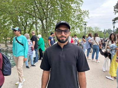 Ibrahim Al Darmaki, 29, an Emirati tourist in Annecy. Sunniva Rose / The National
