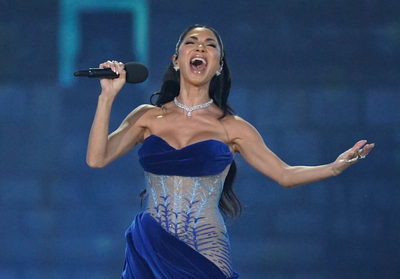 Nicole Scherzinger, former lead singer of the Pussycat Dolls, performs at the Coronation Concert. PA