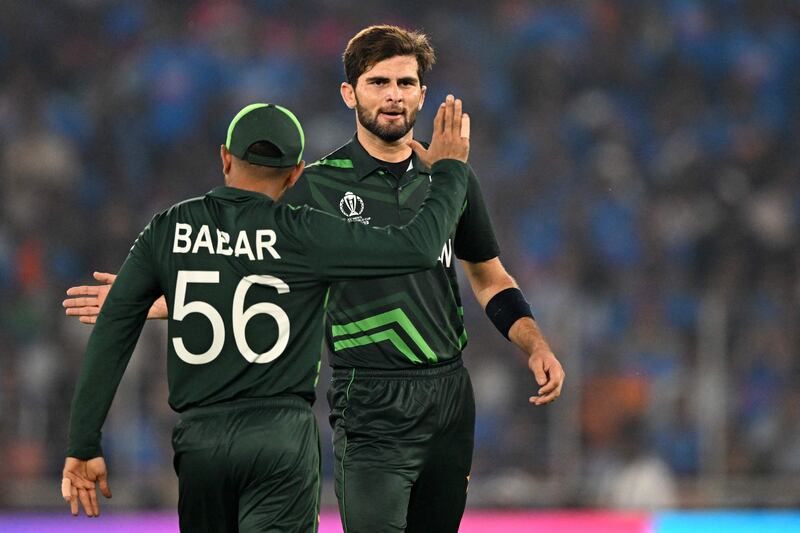 Shaheen Afridi - 6. Got both openers and bent his back, as much as he could. Looks well short of his best, with his pace down as well. Not good signs as Haris Rauf is leaking runs. AFP