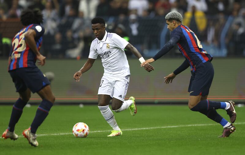 Vinicius Junior 6 – Only really started to make an impact in the last 20 minutes with the game already gone. Kounde and Araujo did a pretty good number on him. Getty Images