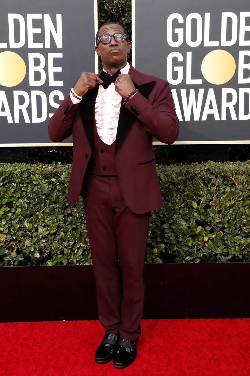 Wesley Snipes arrives at the 77th annual Golden Globe Awards at the Beverly Hilton Hotel on January 5, 2020. EPA