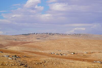 The Israeli settlement of Rimonim seen from across Wadi Al Sik. Willy Lowry / The National