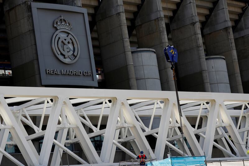 Real Madrid's Santiago Bernabeu Stadium is expected to be ready to host matches again this week. Reuters