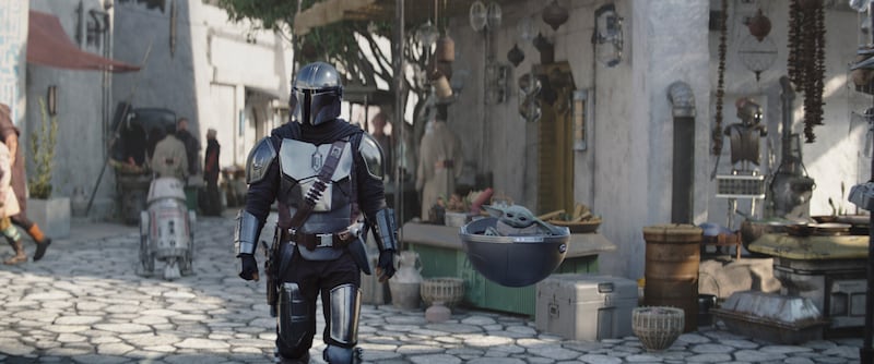 The Mandalorian is primarily a western, with the hero facing encounters with space pirates. All photos: Disney+