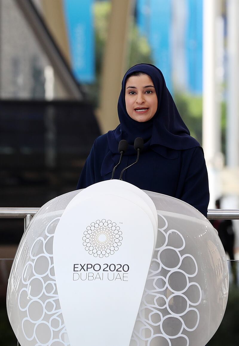 Sarah bint Yousef Al Amiri, Minister of State for Advanced technology, at the opening ceremony.