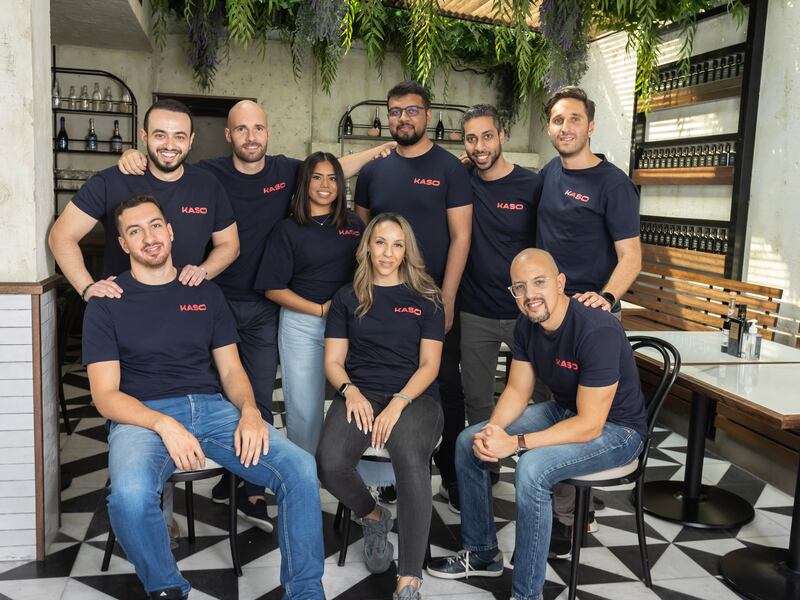 The Kaso team. The Dubai-based start-up aims to scale up its restaurant supply management tools. Photo: Kaso