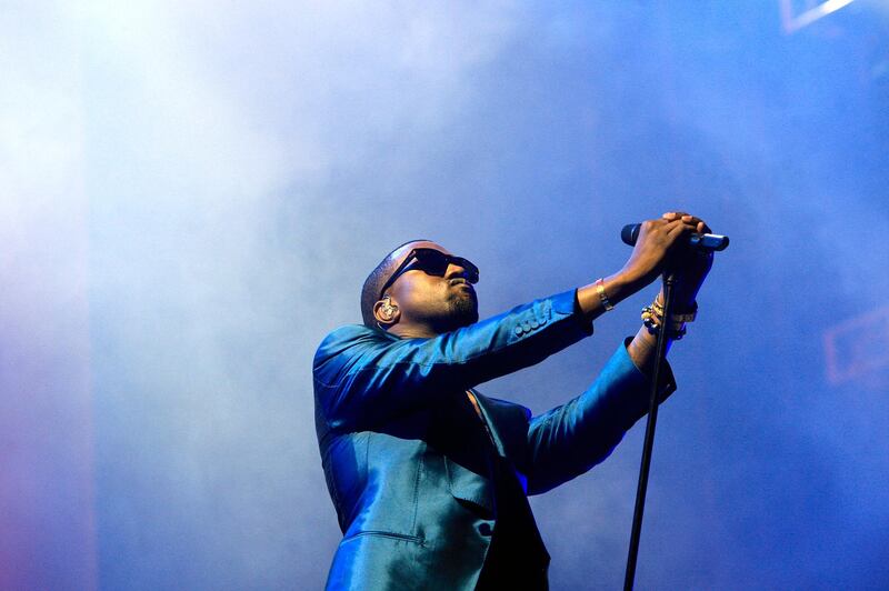 November 12, 2010 / Abu Dhabi / (Rich-Joseph Facun / The National) Kanye West (CQ), performs live at Yas Island, Friday, November 12, 2010 in Abu Dhabi. 