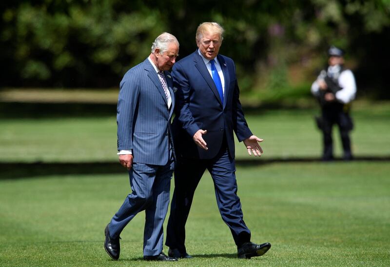 President Donald Trump visited the UK for a 2019 state visit. AFP
