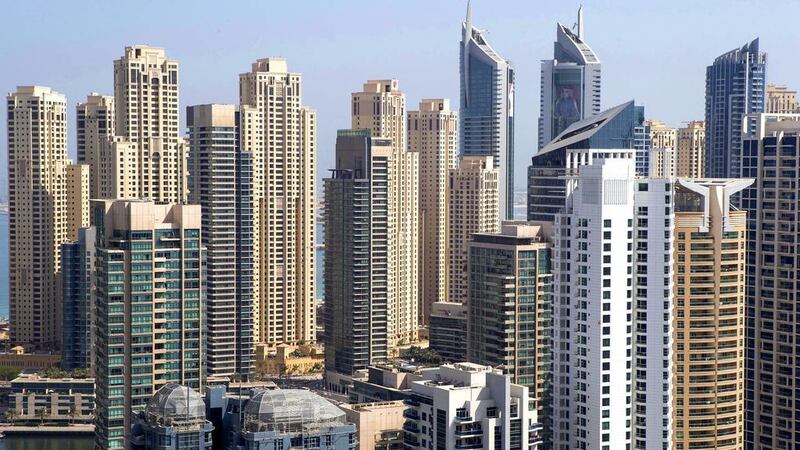Apartment buildings in the Dubai Marina and Jumeirah Beach area. Antonie Robertson / The National