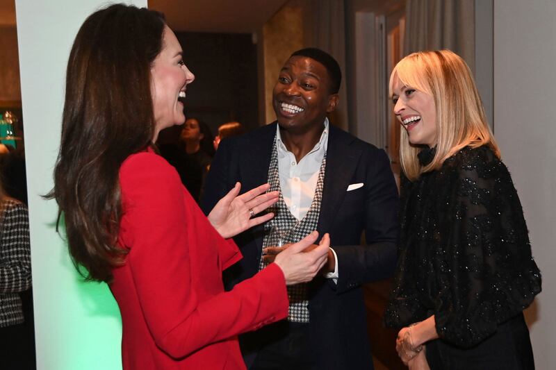 Kate with entrepreneur Sol Lovemore and broadcaster Fearne Cotton at the event. AP