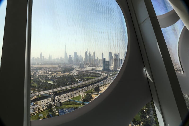 Dubai, United Arab Emirates, December 28, 2017.   Media Tour of the Dubai Frame.  The View of the Burj Khalifa from the Dubai Frame.
Victor Besa for The National.
NA
