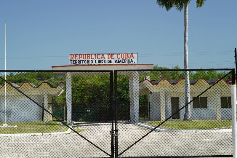 The North East Gate separating the US Naval Station at Guantanamo Bay, Cuba with Cuba. Willy Lowry / The National