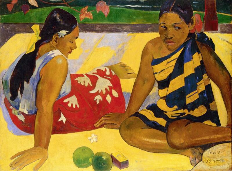 Paul Gauguin Parau api, 1892 Quelles nouvelles?What's news?Oil on canvas, 67 x 91 cm Staatliche Kunstsammlungen Dresden, Galerie Neue Meister Courtesy Jürgen Karpinski