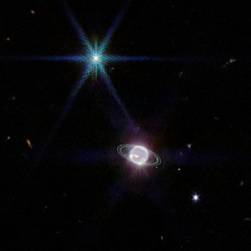 James Webb telescope has captured seven of Neptune’s 14 known moons: Galatea, Naiad, Thalassa, Despina, Proteus, Larissa and Triton.