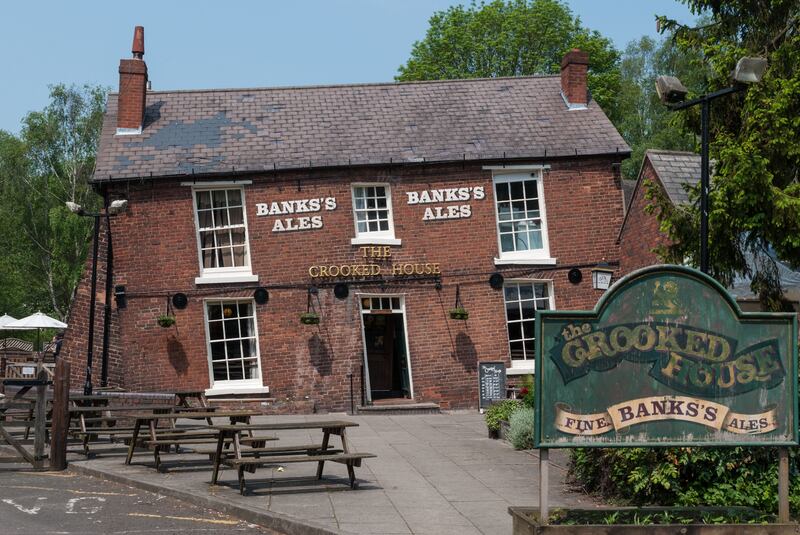 The Crooked House pub, before it was demolished, near Dudley in the English Midlands. PA Wire