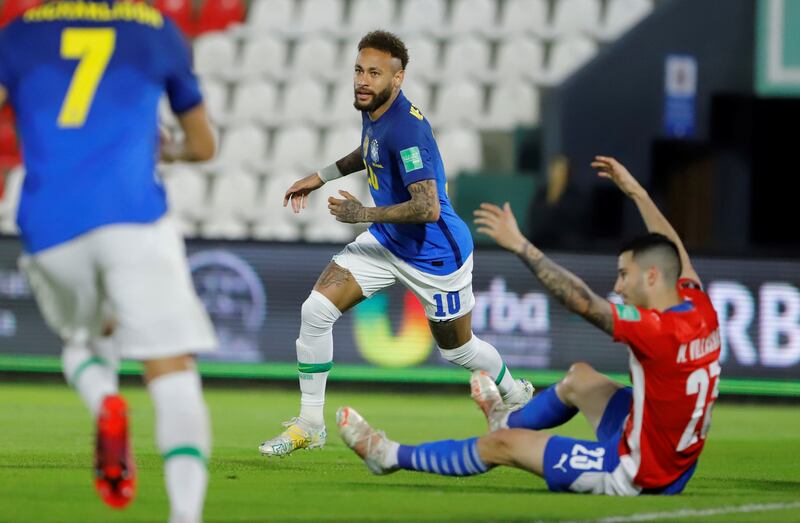 June 8, 2021. Paraguay 0 Brazil 2 (Neymar 4' Paqueta 90+3'): Brazil had not beaten Paraguay away from home since 1985 but an early goal from Neymar and a late one from Paqueta ended that run to make it six wins from six. “We knew how hard it is to come here,” defender Marquinhos said. “We’re delighted to open up a gap with the second-placed team in the table.” EPA
