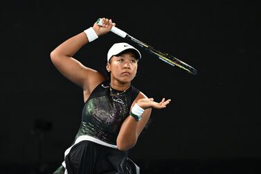 Naomi Osaka of Japan in action during her first round match against Caroline Garcia of France on Day 2 of the 2024 Australian Open at Melbourne Park in Melbourne, Australia, 15 January 2024.   EPA / JOEL CARRETT  AUSTRALIA AND NEW ZEALAND OUT