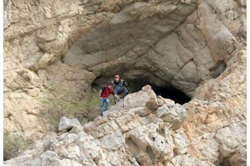 Cavers from Slovenia and UAE explore a cave in a mountain near the Musandam border to near Al Jir. Jaime Puebla /The National