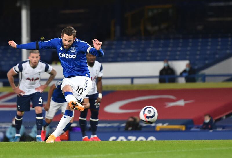 Gylfi Sigurdsson: 8 - Sigurdsson converted from the spot to bring Everton level in the first half and then scored his second just after the hour mark with a brilliant finish. His attacking prowess caused Spurs problems throughout and his two goals rounded off the performance. AP