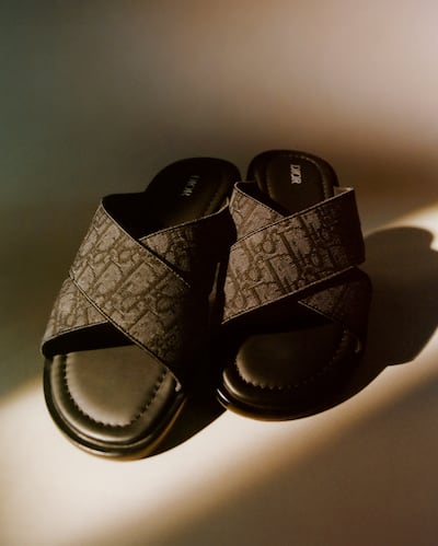 The collection features sandals for men. Photo: Lucie Rox