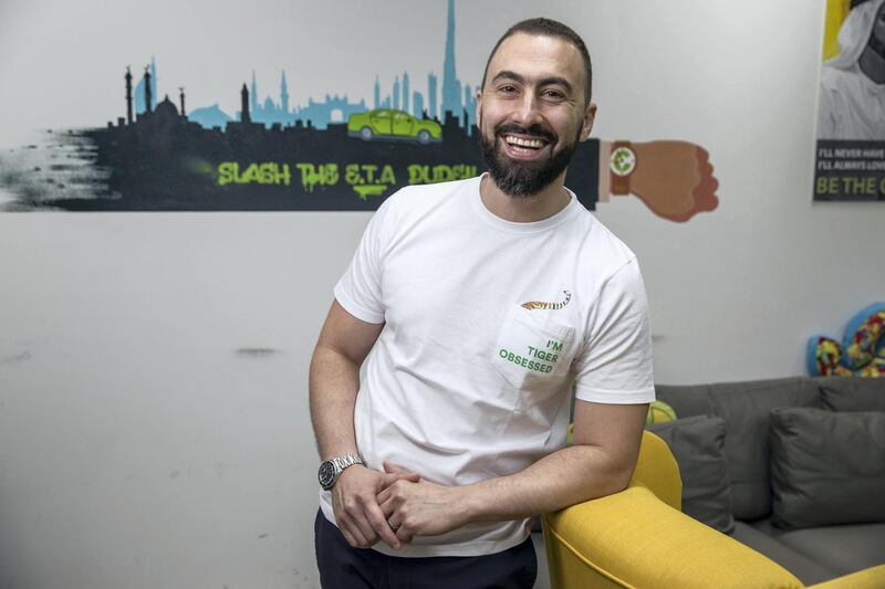 DUBAI, UNITED ARAB EMIRATES. 28 September 2017. Bassel Al Nahlaoui, Managing Director of GCC for Careem attheir offices in Shatha Tower. (Photo: Antonie Robertson/The National) Journalist: None. Section: Business.