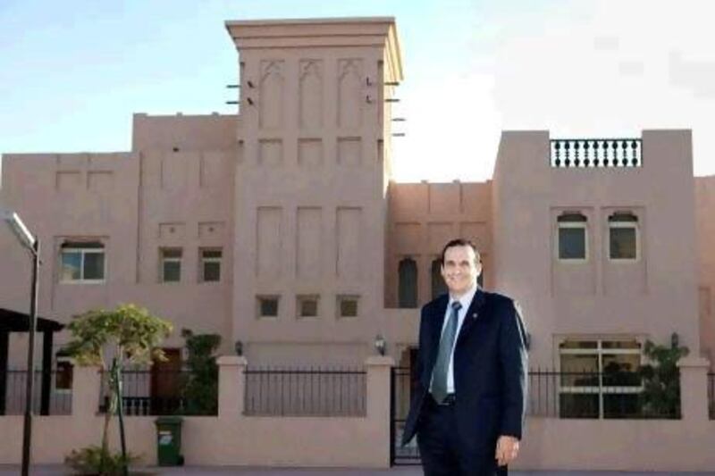 Franco Vigliotti at his home in Ras Al Khaimah, which he used as an experiment to see if the Swiss Minergie building standards for houses could works in the UAE’s heat.