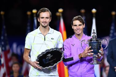 Rafael Nadal, right, and Daniil Medvedev most recently met in the US Open final where Nadal won a five-set classic. AFP