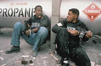 Editorial use only. No book cover usage.
Mandatory Credit: Photo by Columbia/Kobal/Shutterstock (5882269a)
Martin Lawrence, Will Smith
Bad Boys - 1995
Director: Michael Bay
Columbia
USA
Scene Still
Action/Adventure
Bad Boys