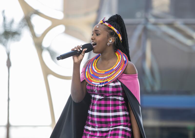 Tanzanian singer Abby Chams was among the artists to perform at the Expo