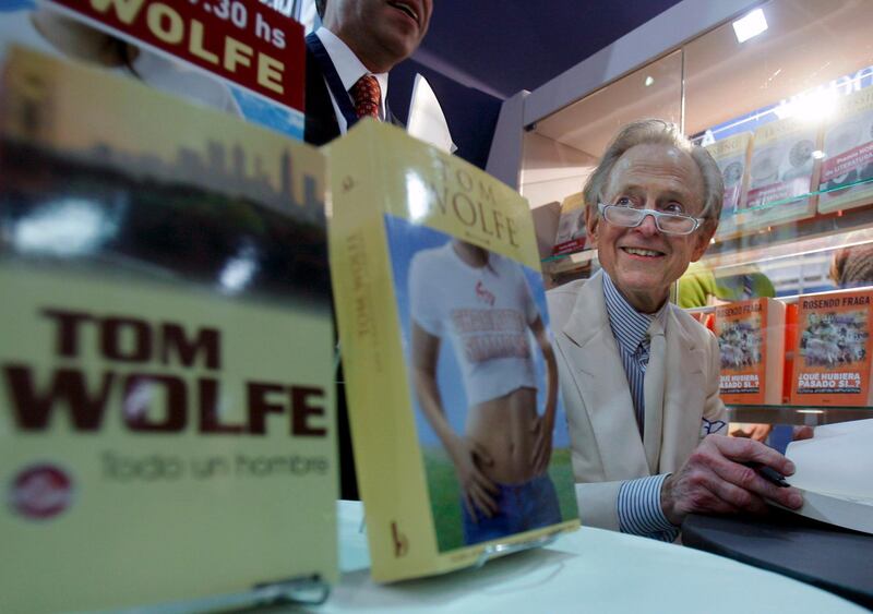 US writer Tom Wolfe signs autographs during his presentation in the 34th Book's Fair at Ferial Headquarters of Palermo in Buenos Aires, Argentina, 03 May 2008. EPA
