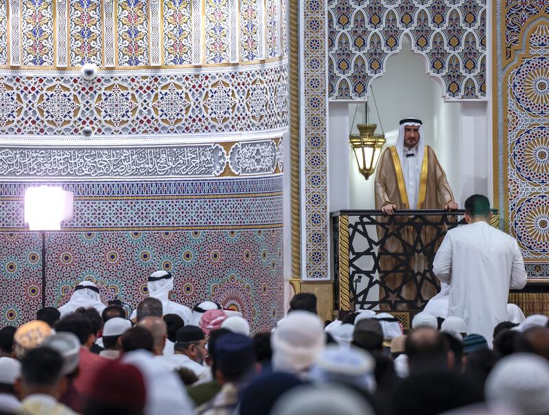 Al Farooq Omar bin Al Khattab Mosque is in Al Safa district of Dubai.