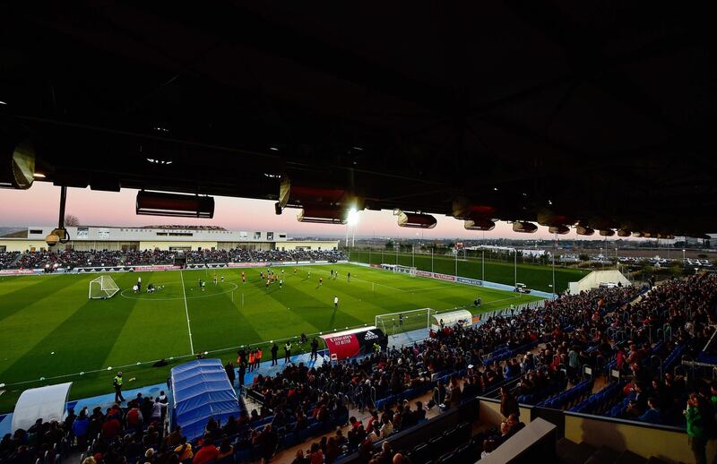 Fans at the public training session. AFP