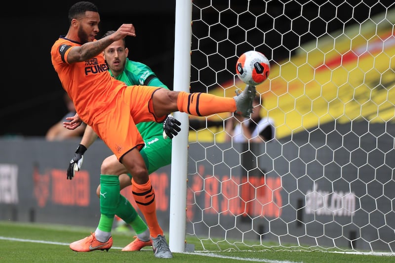 Jamaal Lascelles - 6: Club captain will never give less than 100 per cent and Newcastle certainly felt more organised when he plays but can look slow and cumbersome at times - see lack of footwork for opening West Ham goal in home draw after restart. Could miss the start of next season after undergoing an ankle operation. AFP