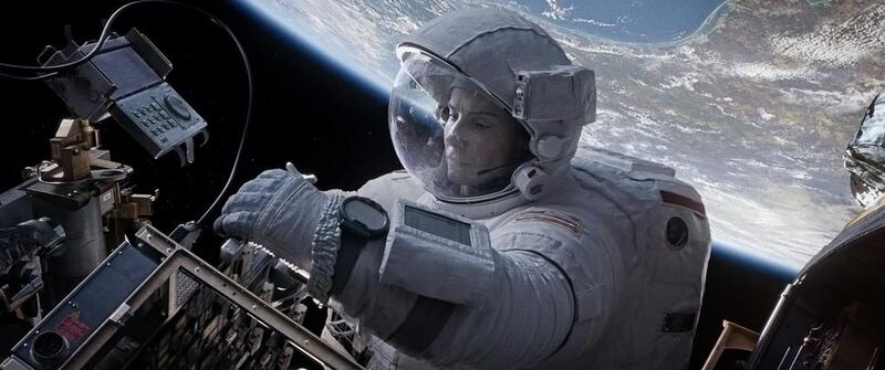 Sandra Bullock in Gravity, a film that demonstrates how vulnerable humans are to the forces of nature outside of their natural environment. AP Photo