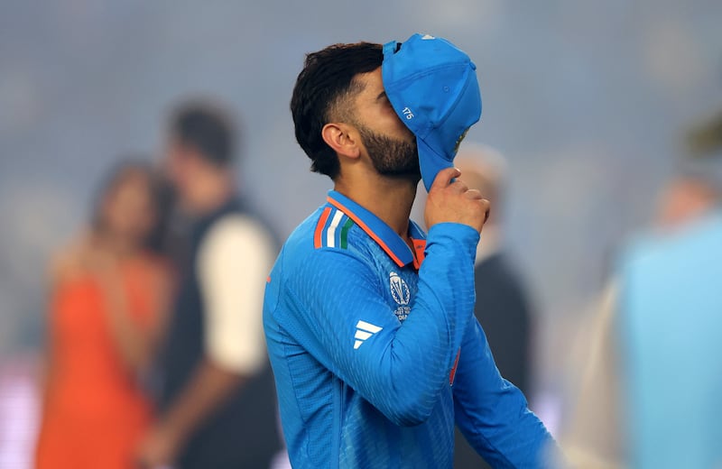 A dejected Virat Kohli after India's defeat. Getty Images