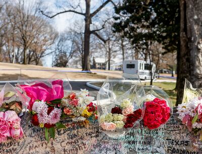 Flowers have been delivered to Graceland since Presley's death was announced. EPA