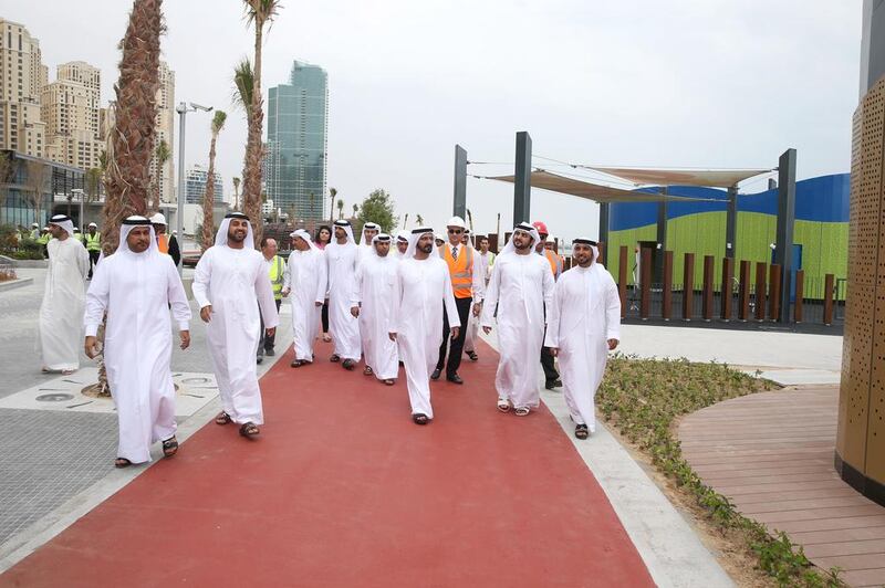 Sheikh Mohammed was accompanied by Sheikh Maktoum bin Mohammed bin Rashid, Deputy Ruler of Dubai, and a number of officials during the visit, ahead of the project’s opening in less than two weeks.